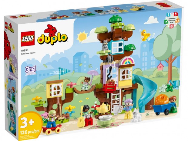 LEGO 10993 DUPLO 3 in 1 Tree House, 3 az 1-ben lombhz 126 elem p