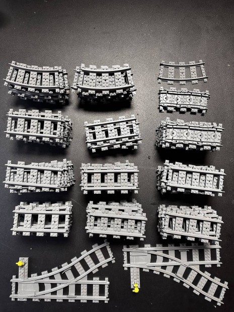 LEGO eredeti vasti snek (egyenes, kanyar, flexibilis s vltk)