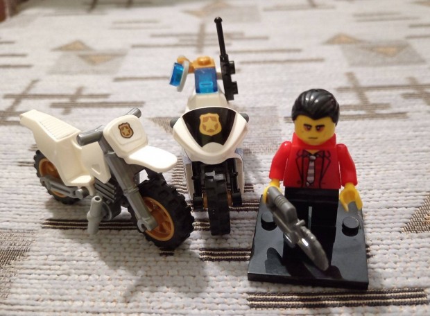 LEGO kompatibilis minifigura , motor elad postval!
