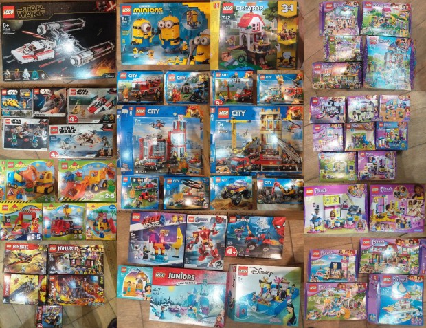 LEGO res dobozok 56 db Cyti, Friends,Ninjago,Star Wars Duplo stb