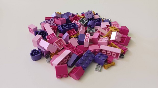 LEGO vegyes jszer rzsaszn lila arany ezst alkatrszek elemek
