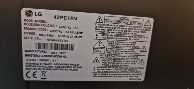 LG 42PC1RV plazma tv