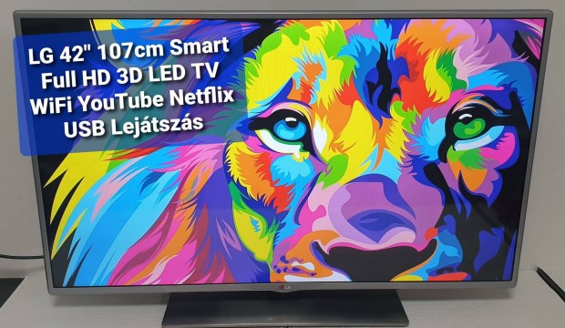 LG 42" 106cm Full HD 3D Smart WiFi LED TV új állapotban