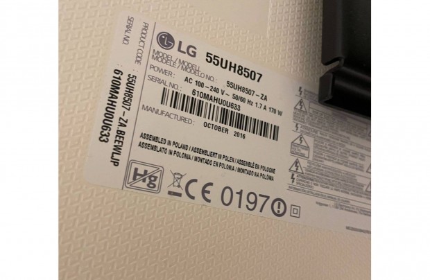 LG 55UH8507-ZA tv elad