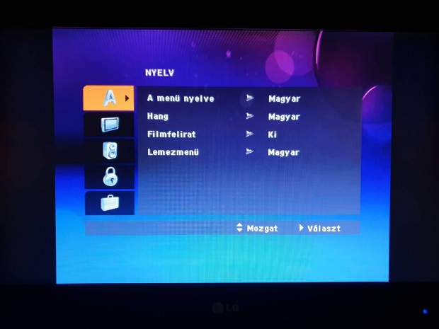 LG DVD lejtsz