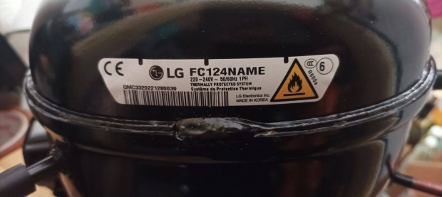 LG FC124Name új hűtő kompresszor dobozában eladó!