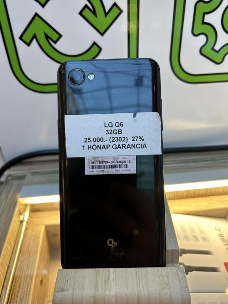 LG Q6 Dual Sim 32 GB, 12 h garancia