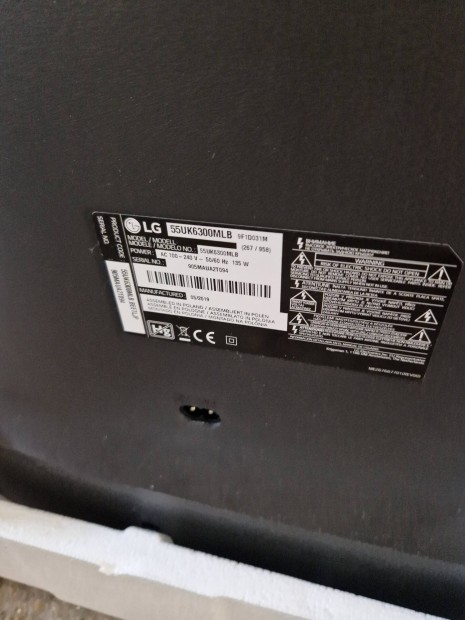 LG Smart TV kijelző hibás+ talp 55UK6300MLB