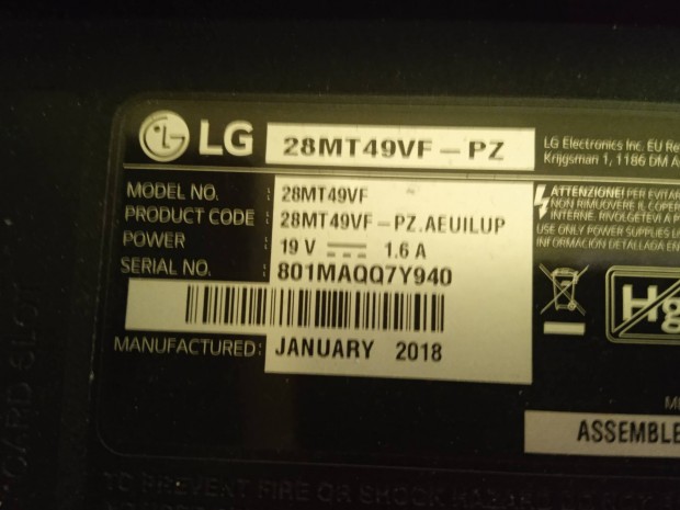 LG TV Eladó.