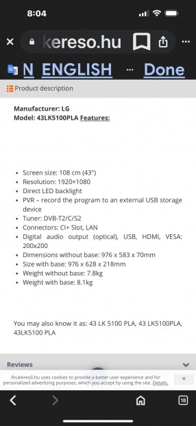 LG TV  ,, HD tv