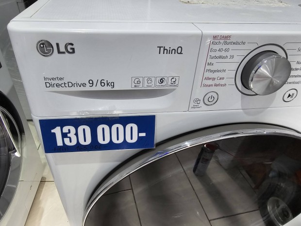 LG Thinq 9/6kg-os Aid, direct drive, 300eft helyett 130eft gar