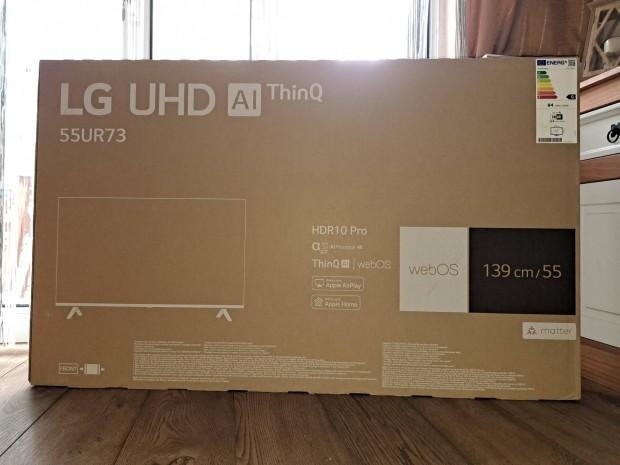 LG UHD AI Thinq 139cm/ 55" Smart tv gyri j  bontatlan csomagolsban.