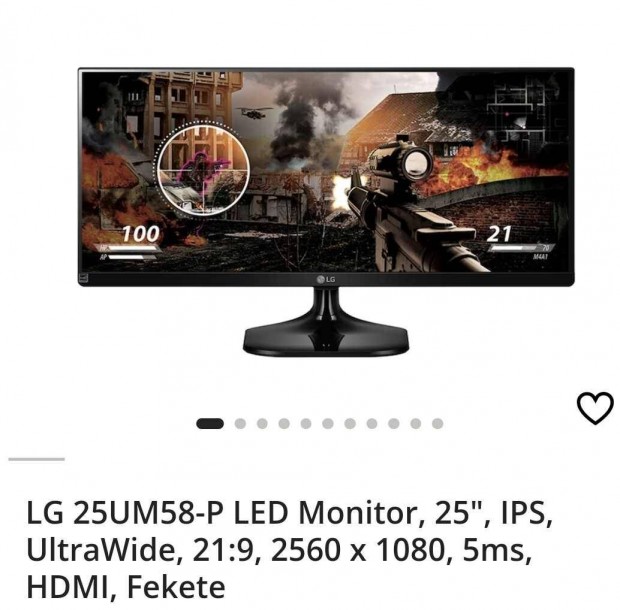 LG..25"  Ultrawide monitor elad 