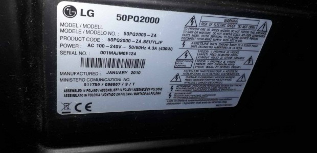 LG plazma tv 127 cm
