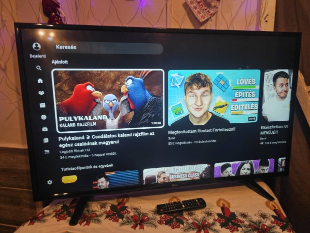 LG smart okos 109 cm 4K tv 