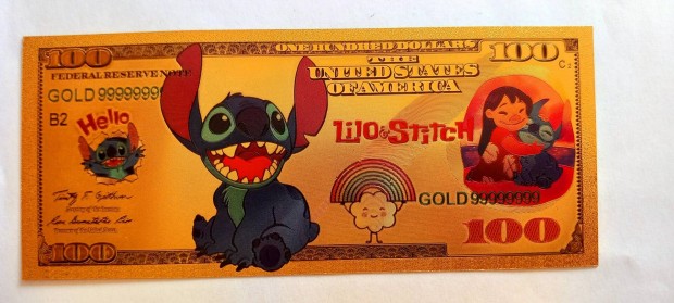 LILO&Stich - sznes, aranyozott, plasztik, fantzia 100$