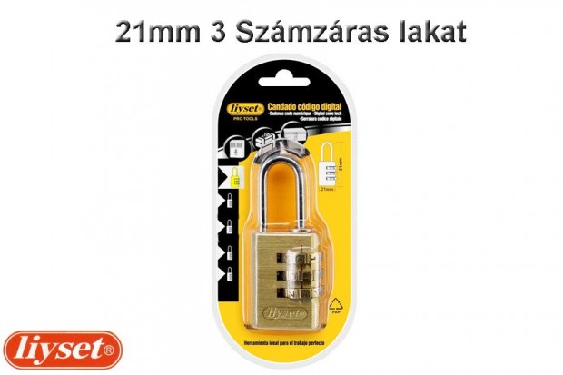 LIYSET 21 mm 3 Szmzras lakat rz szn