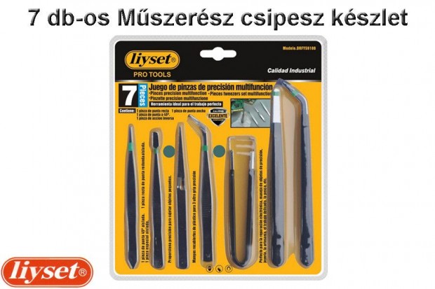 LIYSET 7 rszes multifunkcis preczis csipesz kszlet