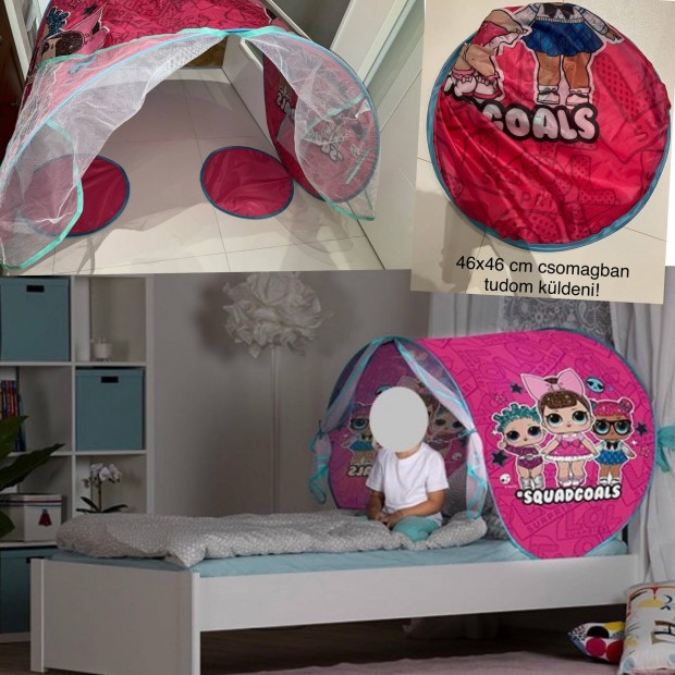 LOL Surprise: Pop Up ágyra szerelhető sátor; gyerek sátor, játék