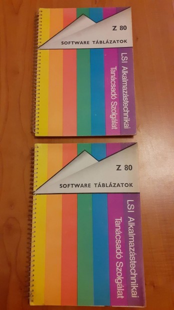 LSI 2db retr knyv Z80 software tblzatok programozi segdlet