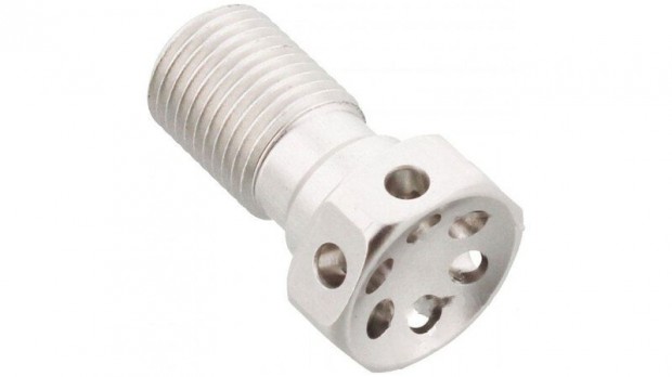 LSL Banjo csavar Racing M10 x 1.00, ezst, biztonsgi furatokkal
