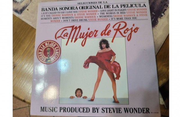 La Mujer de Rojo filmzene LP hanglemez elad