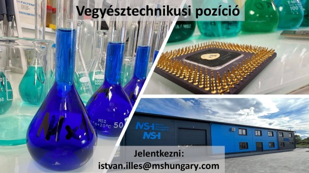 Laboratriumi aszisztens/vegysztechnikus