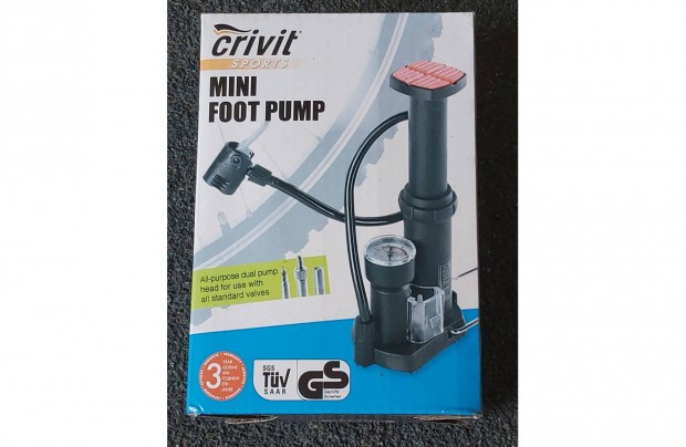 Lábpumpa, pumpa, biciklihez, matracokhoz, Crivit, Új