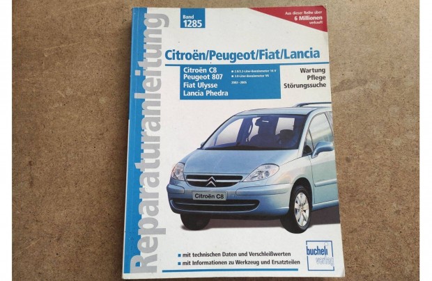 Lacina C8, Peugeot 807, Fiat Ulysse, Lancia Phedra javtsi knyv