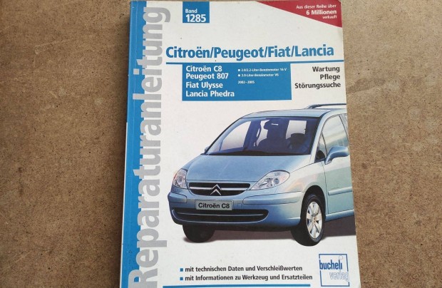 Lacina C8, Peugeot 807, Fiat Ulysse, Lancia Phedra javítási könyv