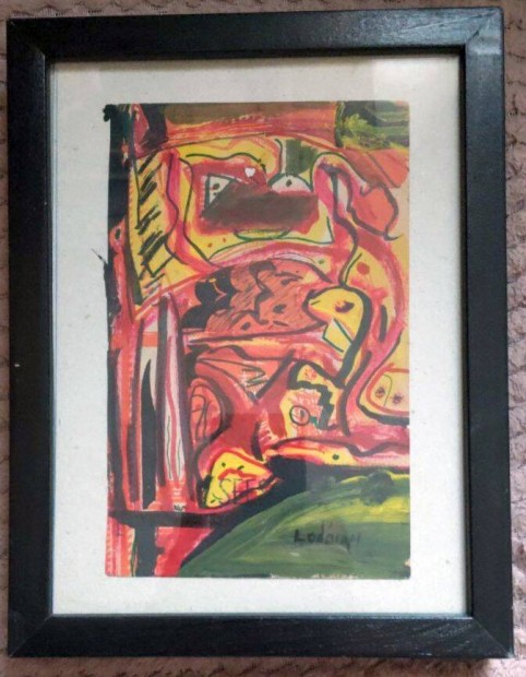Ladányi Imre : Mélységben. Tempera papír