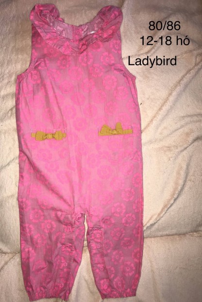 Ladybird kislny playsuit 80, nyri, ujjatlan, hossznadrgos