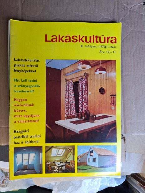 Lakskultra magazin 1975/1. Retro.Szlinapra, gyjtemnybe, stb