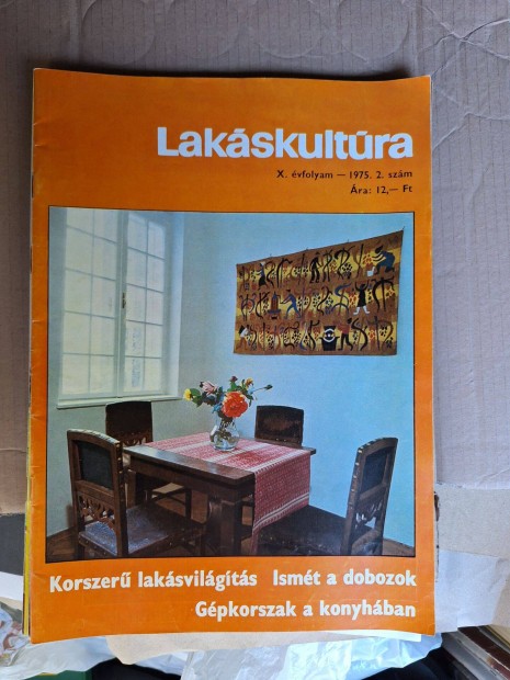 Lakskultra magazin 1975/2. Retro.Szlinapra, gyjtemnybe, stb