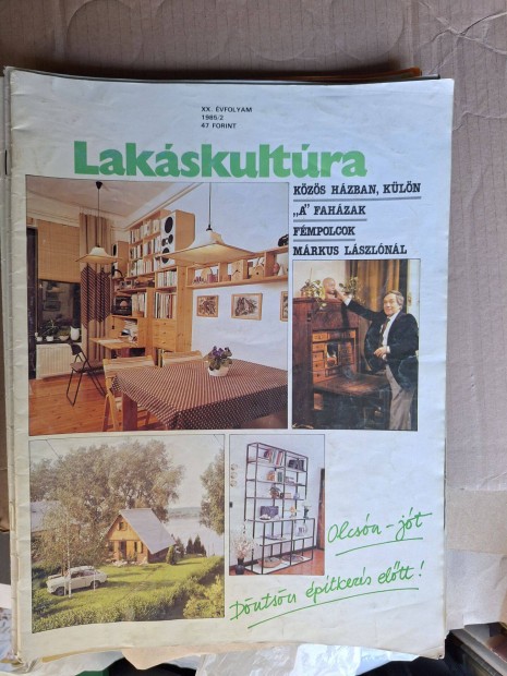 Lakskultra magazin 1985/2. Retro.Szlinapra, gyjtemnybe, stb