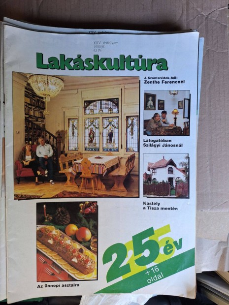 Lakskultra magazin 1990/6. Retro.Szlinapra, gyjtemnybe, stb