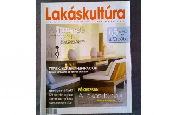 Lakáskultúra újságok több száma 2007 , 2008-ból