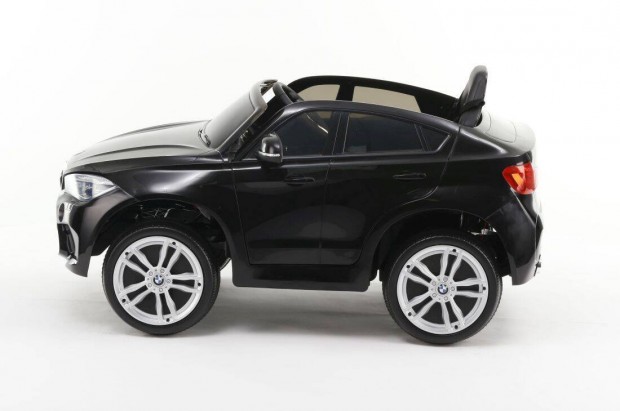 Lakk fekete BMW X6M 12V egyszemélyes elektromos kisautó - Akciós!