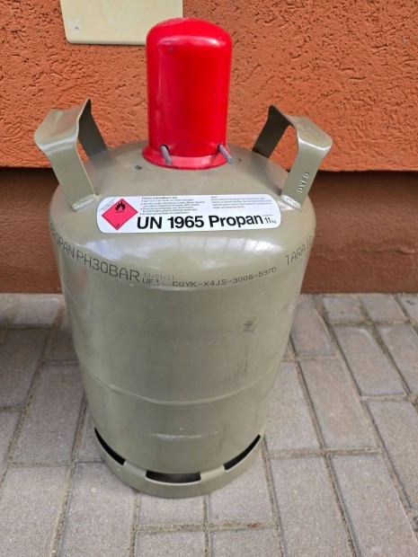Lakókocsi lakóautó gázpalack acélpalack 11kg frissen töltve