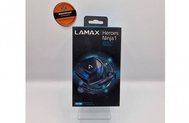 Lamax Heroes Ninja1 fülhallgató, fekete, új, 1 év garancia