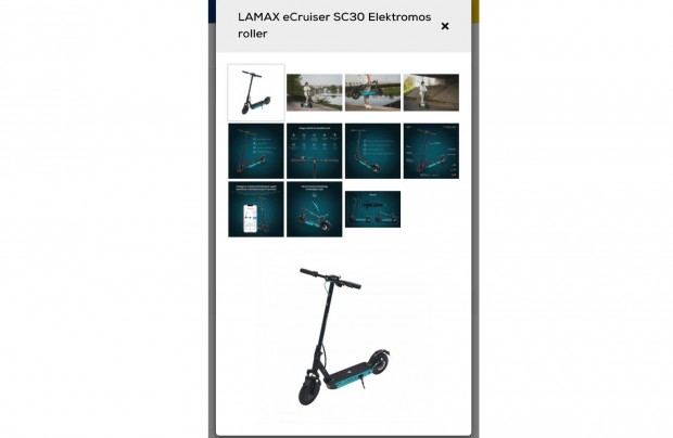 Lamax ecruiser SC30 elektromos roller. Bontatlan,2 év garanciával