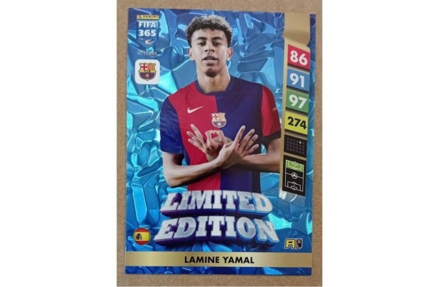 Lamine Yamal Barcelona Limited Edition focis krtya Panini FIFA 2025