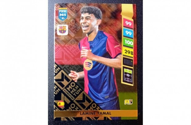 Lamine Yamal Barcelona Momentum focis kártya Panini FIFA 365: 2025