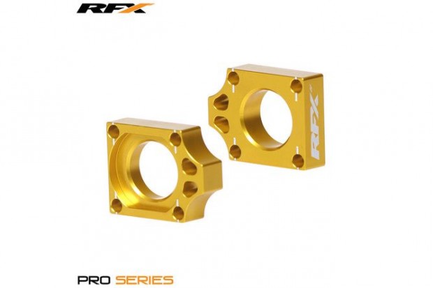 Láncfeszítők / Tengelyblokkok RFX Pro sárga Suzuki RM-Z 250 / 450