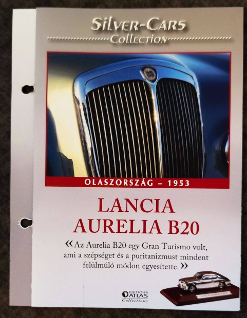 Lancia Aurelia B20 ATLAS Silver Cars Collection, 1:43