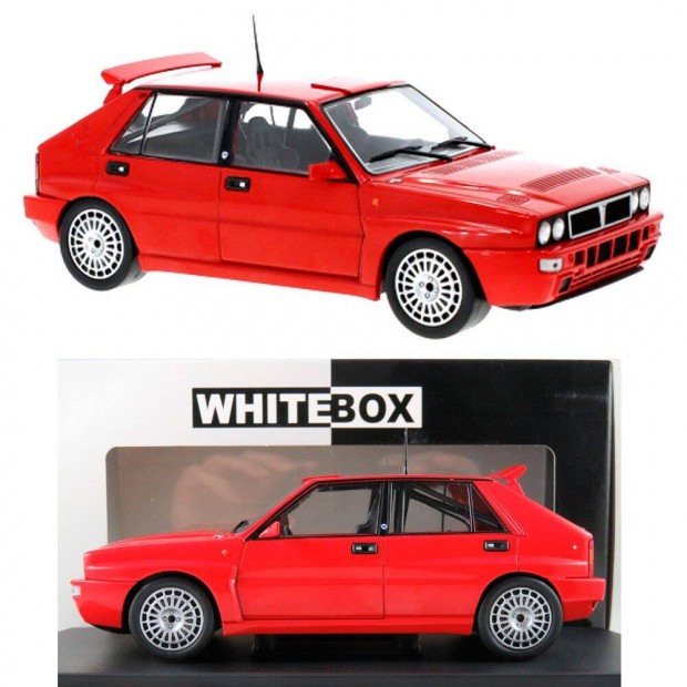 Lancia Delta Integrale 16v Piros utcai 1:24 fm Whitebox Modellaut