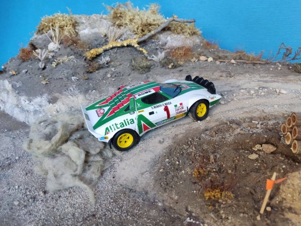 Lancia Stratos makett modell rally diorma 1:24