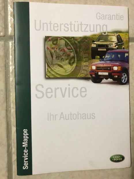 Land Rover szervizkönyv, üres, német nyelvű!
