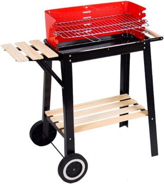 Landmann | Grill Chef 0566 Barbecue faszenes party grillkocsi, piros-