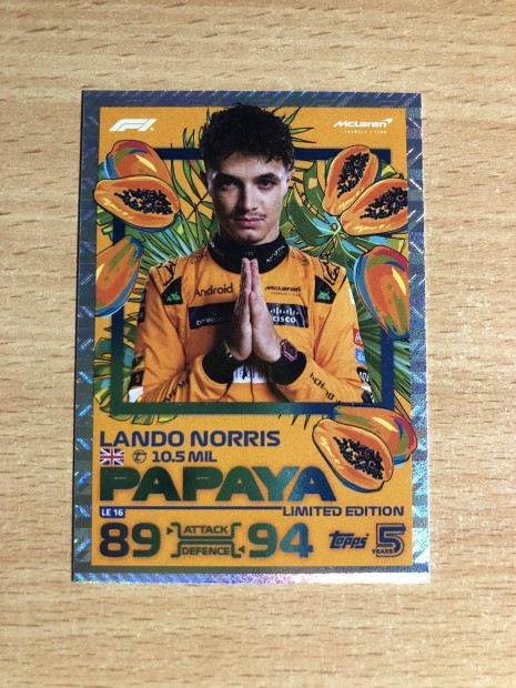 Lando Norris Papaya krtya